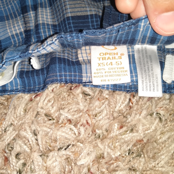 Boys Ozark Trails Blue Plaid Shorts - Picture 3 of 5